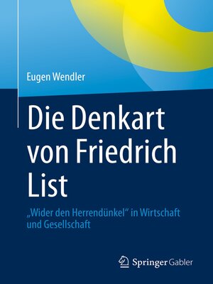 cover image of Die Denkart von Friedrich List
